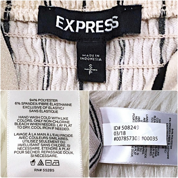 Express V Wire Sweetheart Striped Cami Jumpsuit - Picture 8 of 8